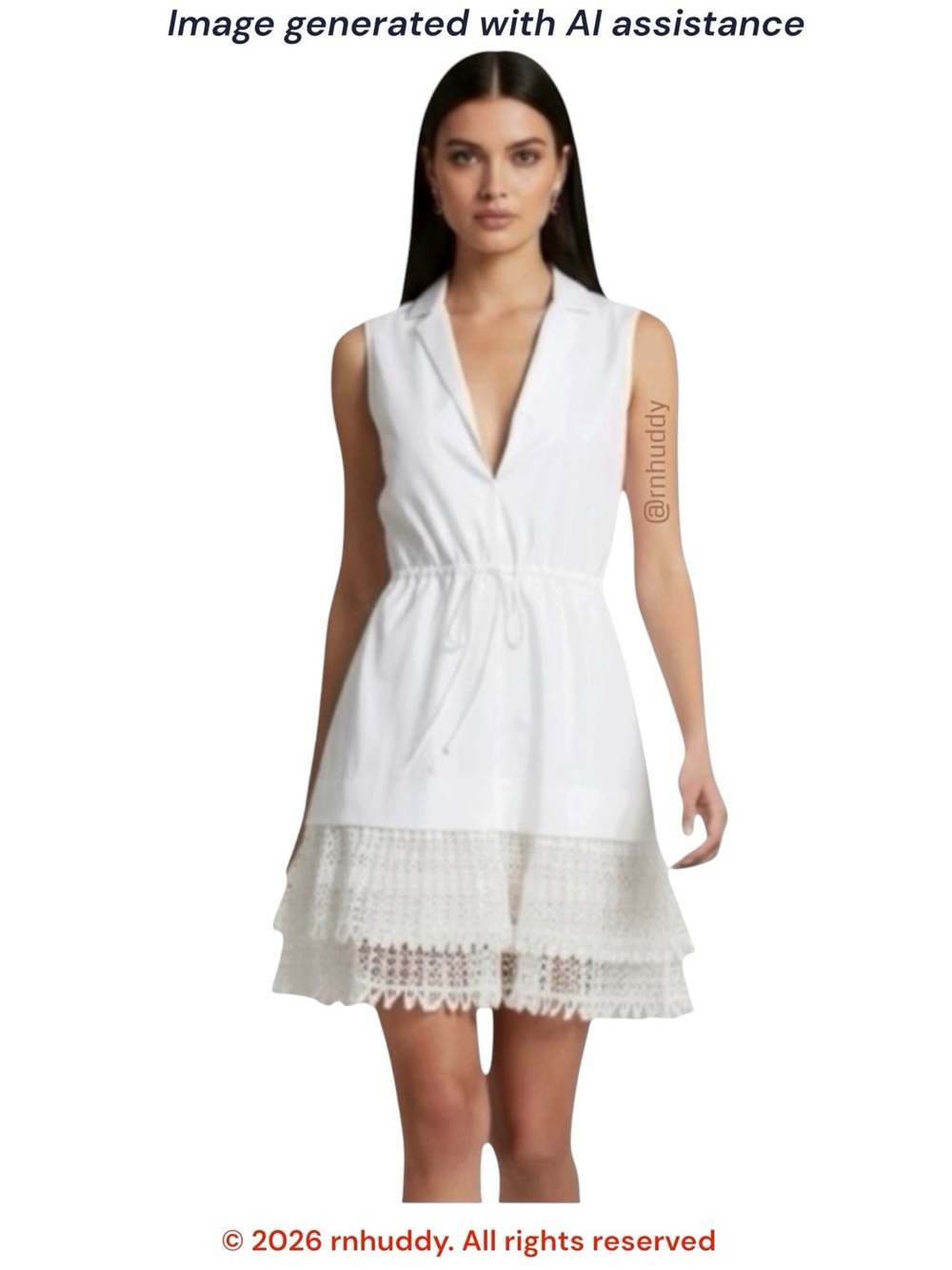 NWOT Alexis M white Clauden dress